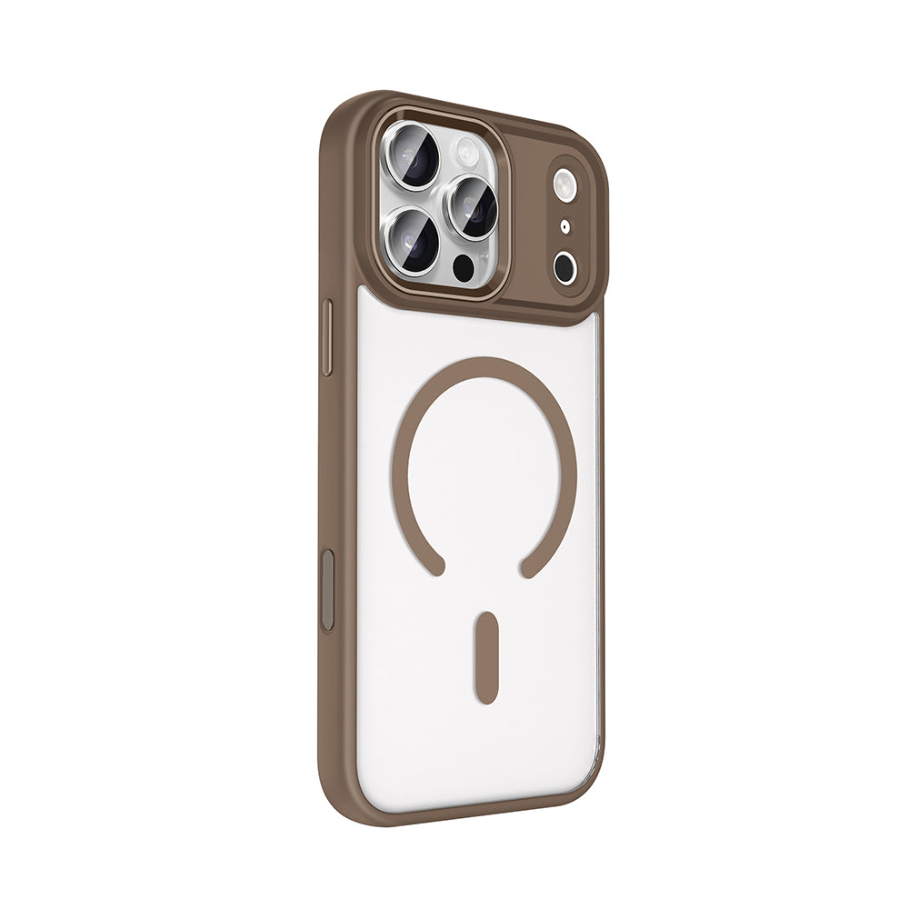 iPhone 17 Pro Kılıf Wireless Şarj Özellikli Zore Krom M-safe Silikon Kılıf