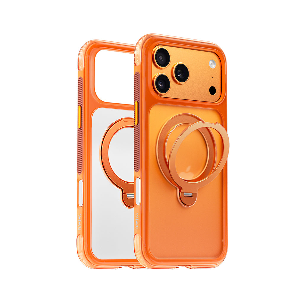 iPhone 17 Pro Kılıf Wiwu AS-203 AeroShield Ultra Serisi M-safe Şarj Özellikli Airbag Tasarımlı Standlı Kılıf