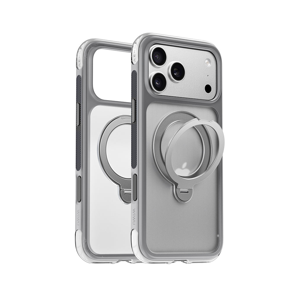 iPhone 17 Pro Kılıf Wiwu AS-203 AeroShield Ultra Serisi M-safe Şarj Özellikli Airbag Tasarımlı Standlı Kılıf
