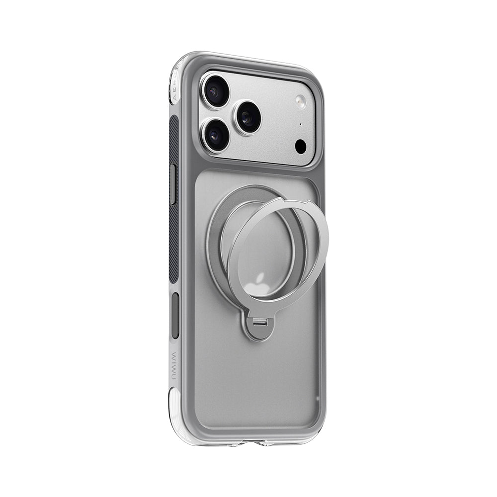 iPhone 17 Pro Kılıf Wiwu AS-203 AeroShield Ultra Serisi M-safe Şarj Özellikli Airbag Tasarımlı Standlı Kılıf