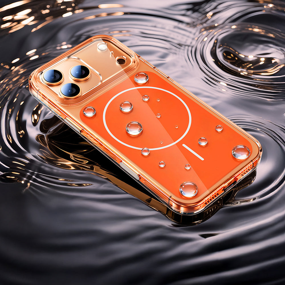 iPhone 17 Pro Kılıf Zore M-safe Şarj Özellikli Şeffaf Kamera Kontrol Butonlu Lugano Kılıf