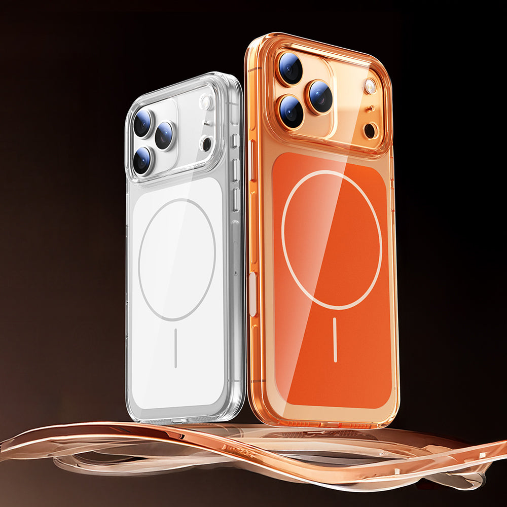 iPhone 17 Pro Kılıf Zore M-safe Şarj Özellikli Şeffaf Kamera Kontrol Butonlu Lugano Kılıf