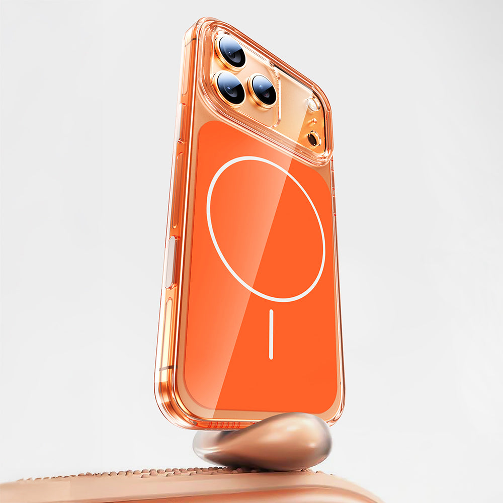 iPhone 17 Pro Kılıf Zore M-safe Şarj Özellikli Şeffaf Kamera Kontrol Butonlu Lugano Kılıf