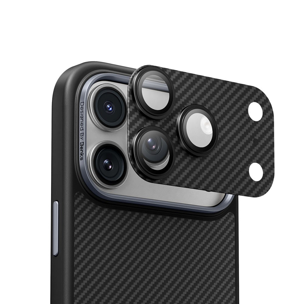 iPhone 17 Pro Max Benks ArmorWarrior Serisi 600D Kevlar Kamera Lens Koruyucu