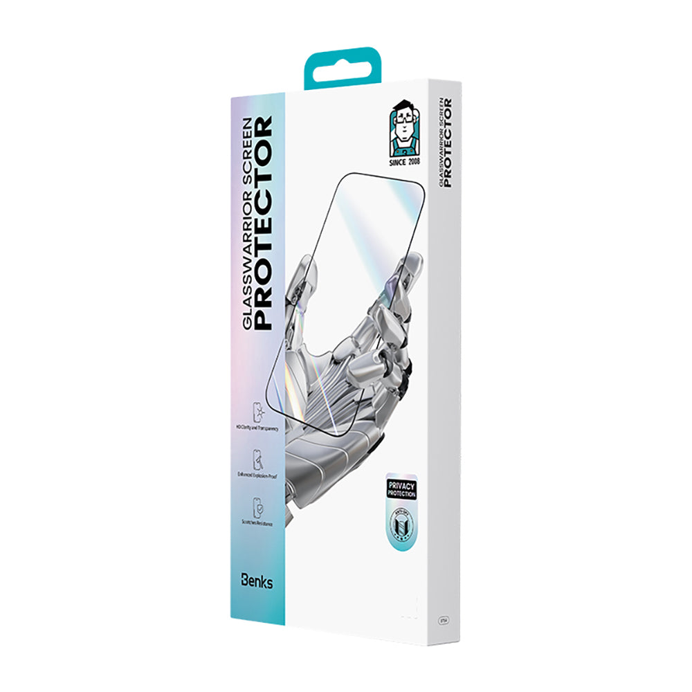 iPhone 17 Pro Max Benks Glass Warrior Privacy HD Cam Ekran Koruyucu + Kolay Uygulama Aparatlı