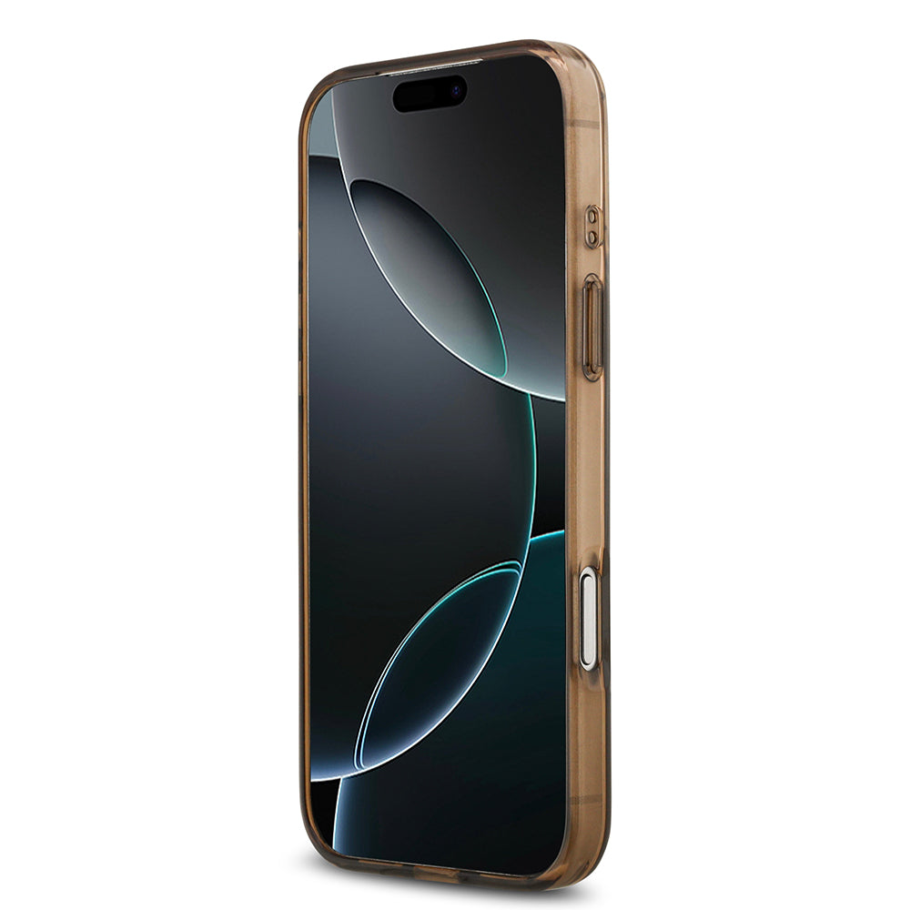 iPhone 17 Pro Max Kılıf Guess Orijinal Lisanslı M-safe Şarj Özellikli IML Baskılı Klasik Logolu 4G Desenli Kılıf