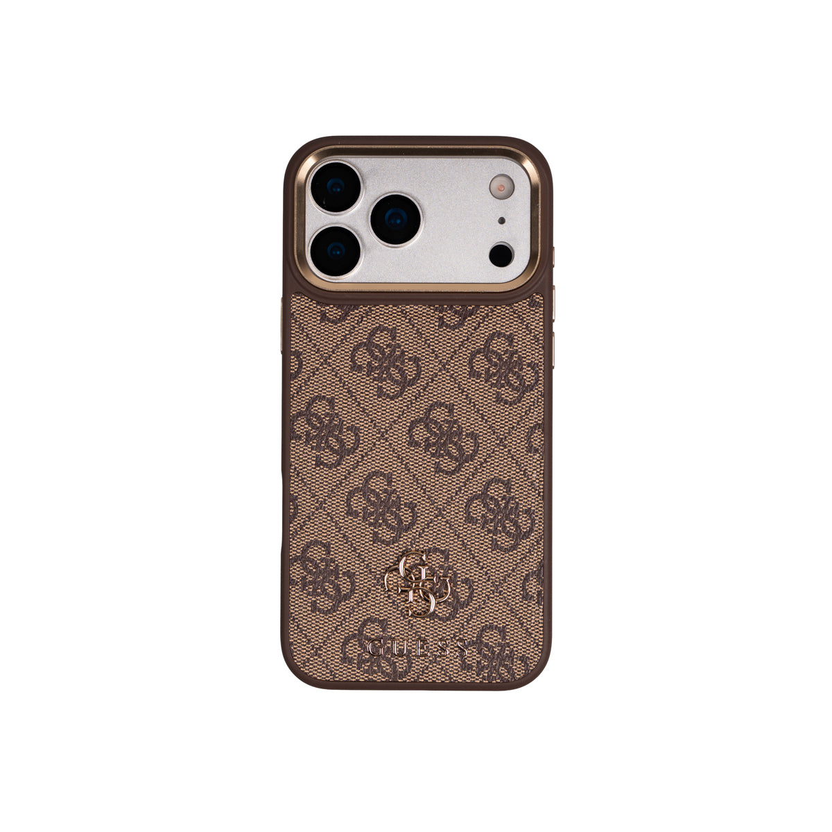 iPhone 17 Pro Max Guess Orijinal Lisanslı 4G ve Yazı Logolu Kartlıklı Kılıf