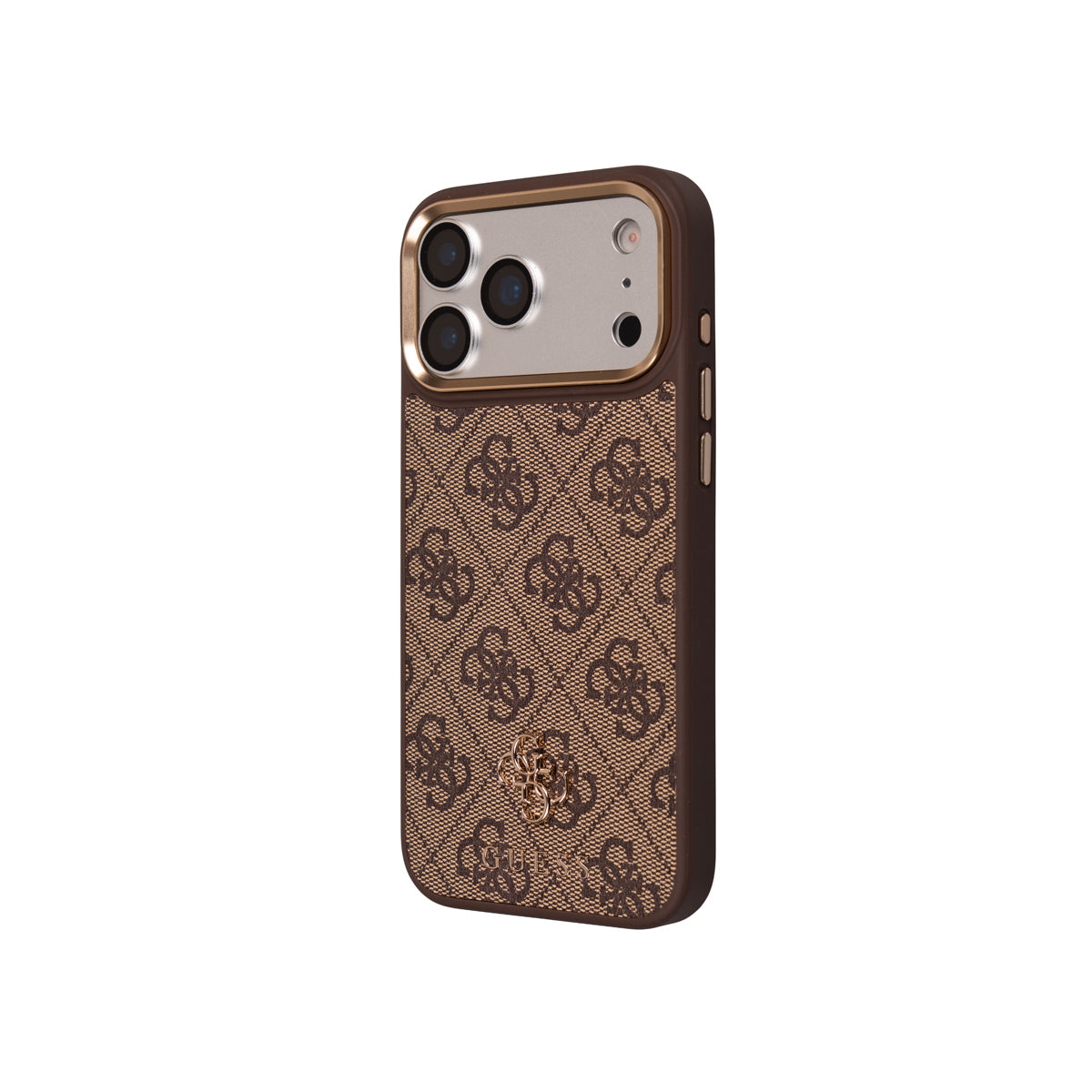 iPhone 17 Pro Max Guess Orijinal Lisanslı 4G ve Yazı Logolu Kartlıklı Kılıf