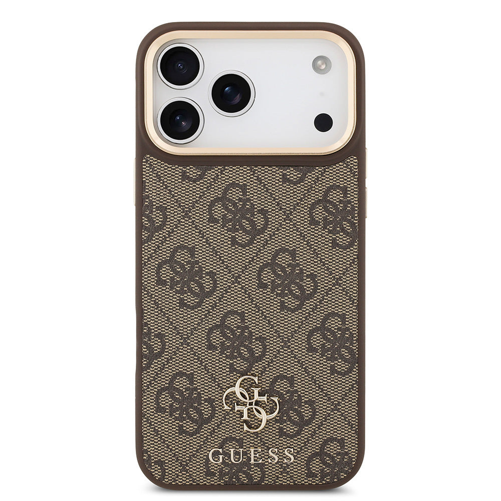 iPhone 17 Pro Max Guess Orijinal Lisanslı 4G ve Yazı Logolu Kılıf + Ekran Koruyucu + Lens Koruyucu 3in1 Aksesuar Seti