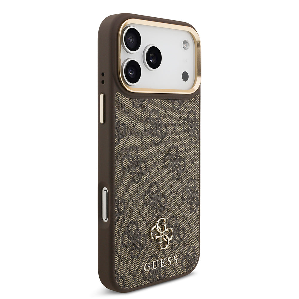 iPhone 17 Pro Max Guess Orijinal Lisanslı 4G ve Yazı Logolu Kılıf + Ekran Koruyucu + Lens Koruyucu 3in1 Aksesuar Seti
