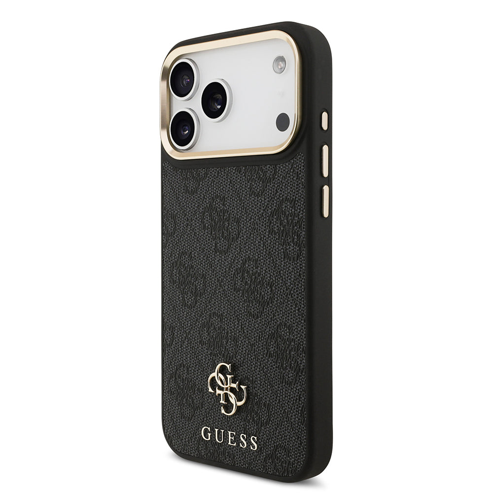 iPhone 17 Pro Max Guess Orijinal Lisanslı 4G ve Yazı Logolu Kılıf + Ekran Koruyucu + Lens Koruyucu 3in1 Aksesuar Seti