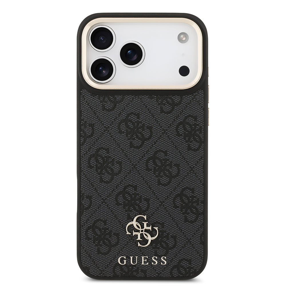 iPhone 17 Pro Max Guess Orijinal Lisanslı 4G ve Yazı Logolu Kılıf + Ekran Koruyucu + Lens Koruyucu 3in1 Aksesuar Seti
