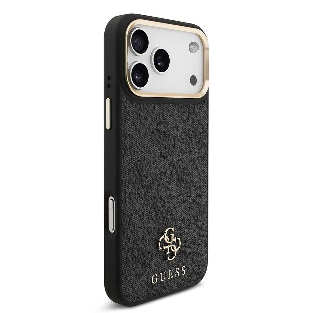 iPhone 17 Pro Max Guess Orijinal Lisanslı 4G ve Yazı Logolu Kılıf + Ekran Koruyucu + Lens Koruyucu 3in1 Aksesuar Seti