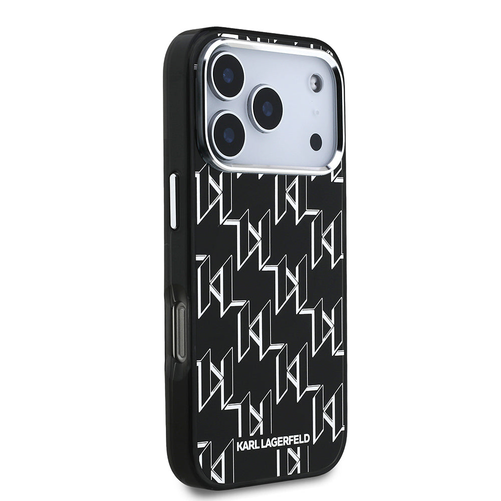 iPhone 17 Pro Max Kılıf Orijinal Lisanslı M-safe Şarj Özellikli Karl Lagerfeld IML Baskılı Monogram Dizayn Kılıf