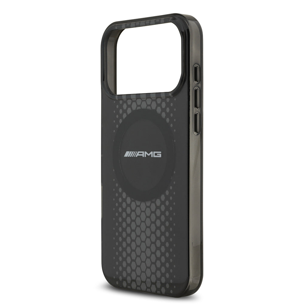 iPhone 17 Pro Max Kılıf AMG Orijinal Lisanslı Çift Katmanlı Büyük Logolu Petek Desenli Kılıf