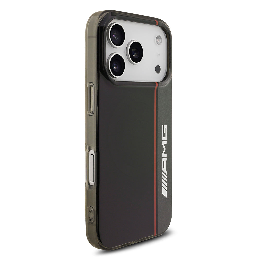 iPhone 17 Pro Max Kılıf AMG Orijinal Lisanslı M-safe Şarj Özellikli IML Baskı Logolu Çift Katmanlı Bow Lines Kılıf