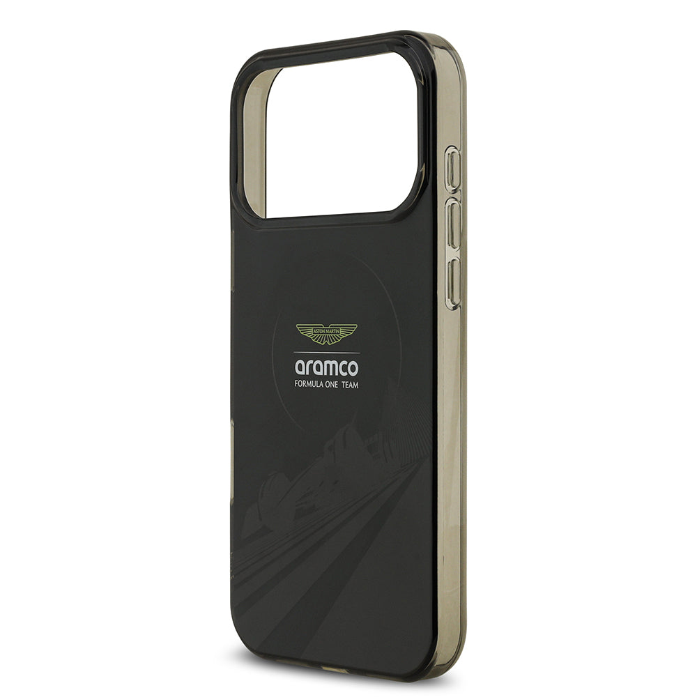 iPhone 17 Pro Max Kılıf Aston Martin Orijinal Lisanslı M-safe Şarj Özellikli IML Baskı Logolu Formula Tasarımlı Kılıf