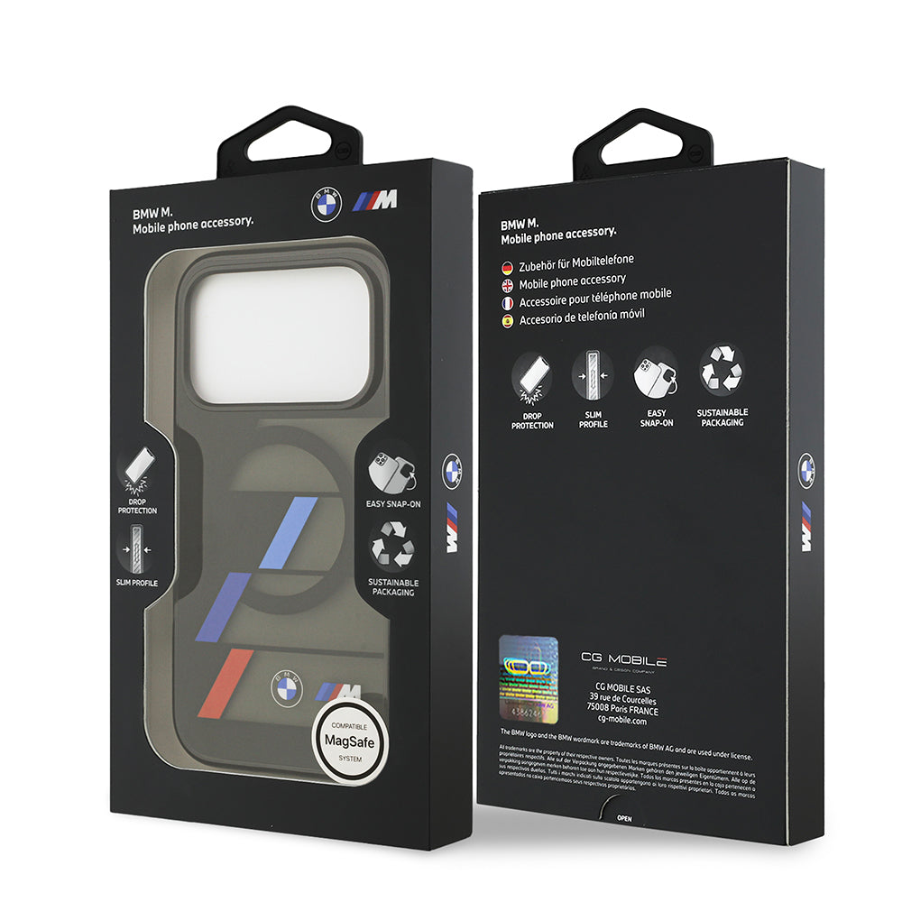 iPhone 17 Pro Max Kılıf BMW Orijinal Lisanslı M-safe Şarj Özellikli IML Baskılı Üç Renkli M Dizayn Kılıf