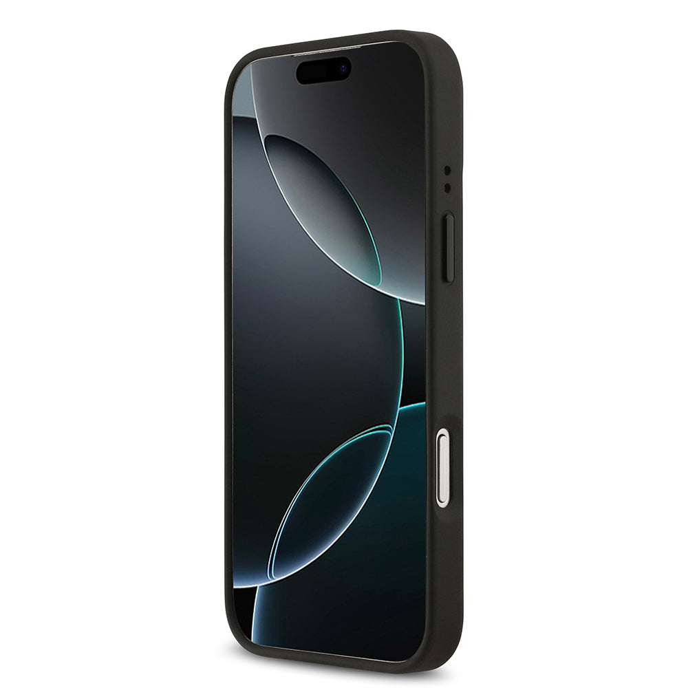 iPhone 17 Pro Max Kılıf BMW Orijinal Lisanslı M-safe Şarj Özellikli Metal BMW ve M Logolu PU Karbon Tasarımlı Kılıf