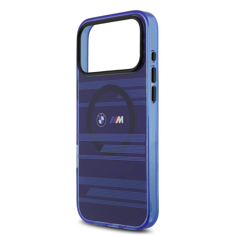 iPhone 17 Pro Max Kılıf BMW Orijinal Lisanslı M-safe Şarj Özellikli Metal Kamera Butonlu Yatay Şeritli M Dizayn Kılıf