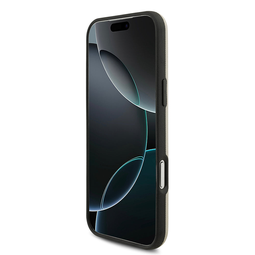 iPhone 17 Pro Max Kılıf BMW Orijinal Lisanslı M-safe Şarj Özellikli Metal Logolu Delikli M Dizayn Deri Kılıf