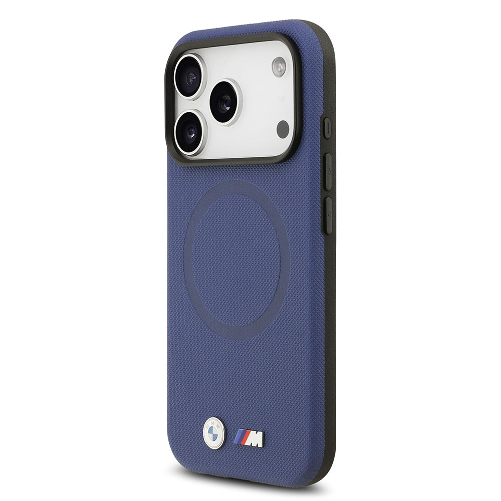 iPhone 17 Pro Max Kılıf BMW Orijinal Lisanslı M-safe Şarj Özellikli Metal Logolu Delikli M Dizayn Deri Kılıf