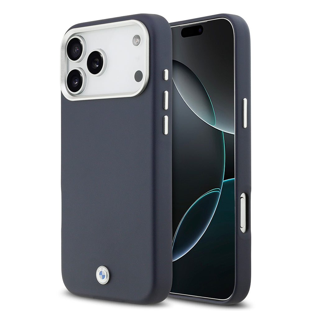 iPhone 17 Pro Max Kılıf BMW Orijinal Lisanslı M-safe Şarj Özellikli Metal Logolu Tam Kaplama Deri Kılıf