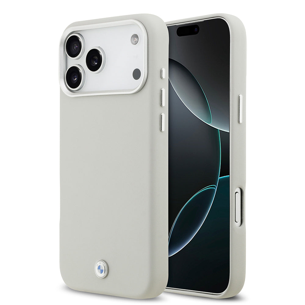 iPhone 17 Pro Max Kılıf BMW Orijinal Lisanslı M-safe Şarj Özellikli Metal Logolu Tam Kaplama Deri Kılıf