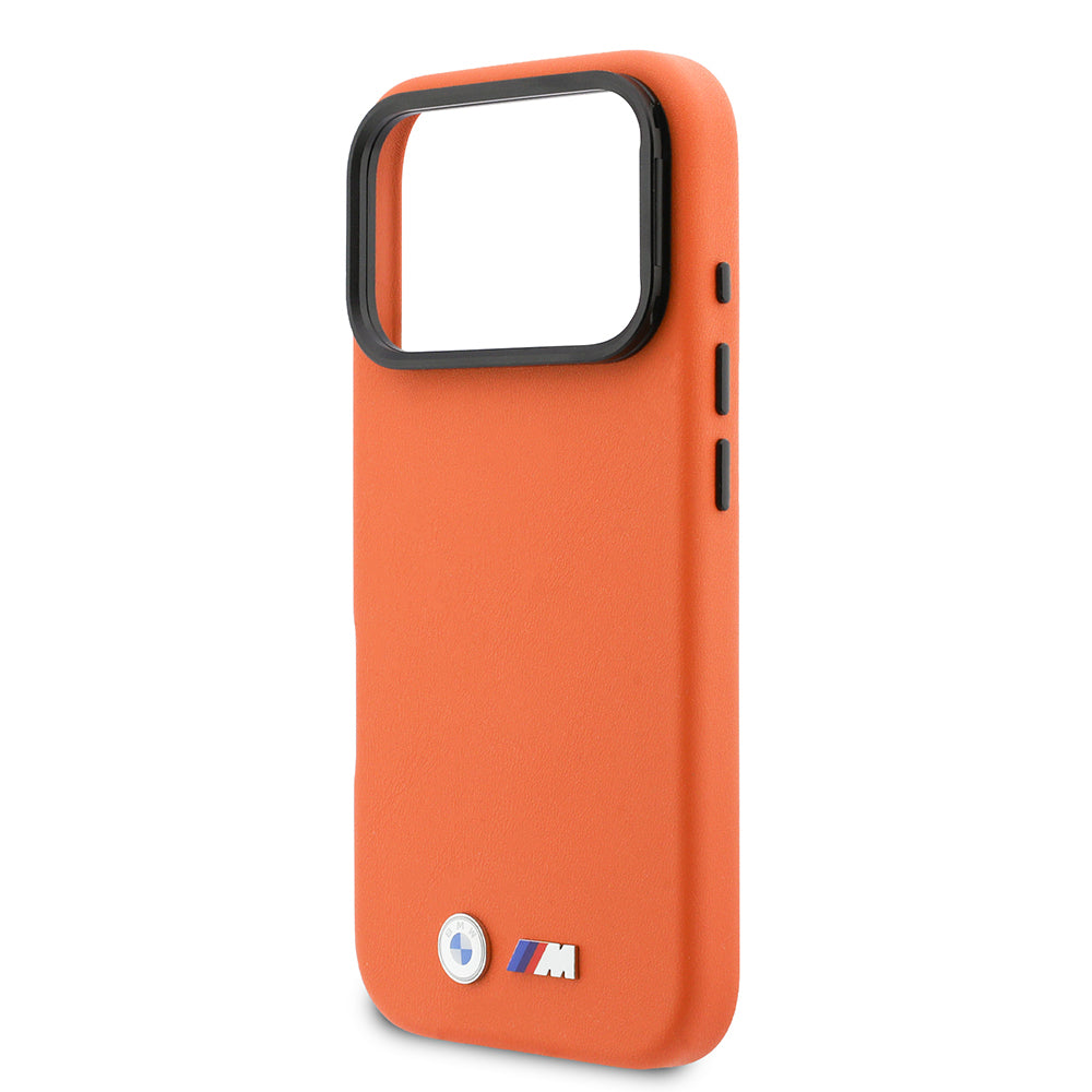 iPhone 17 Pro Max Kılıf BMW Orijinal Lisanslı M-safe Şarj Özellikli Standlı Metal Kamera Çerçeveli M Logolu PU Deri Kılıf