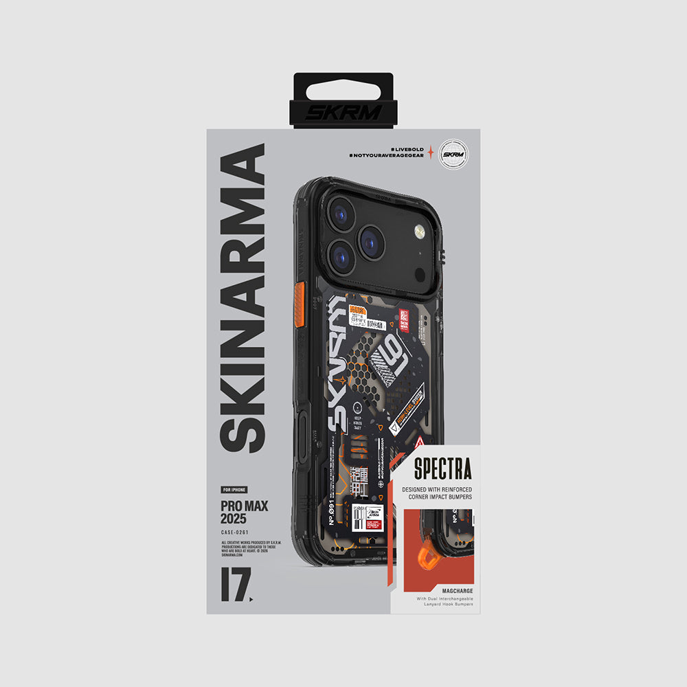 iPhone 17 Pro Max Kılıf Desenli Airbag Tasarımlı Skinarma Spectra Kılıf