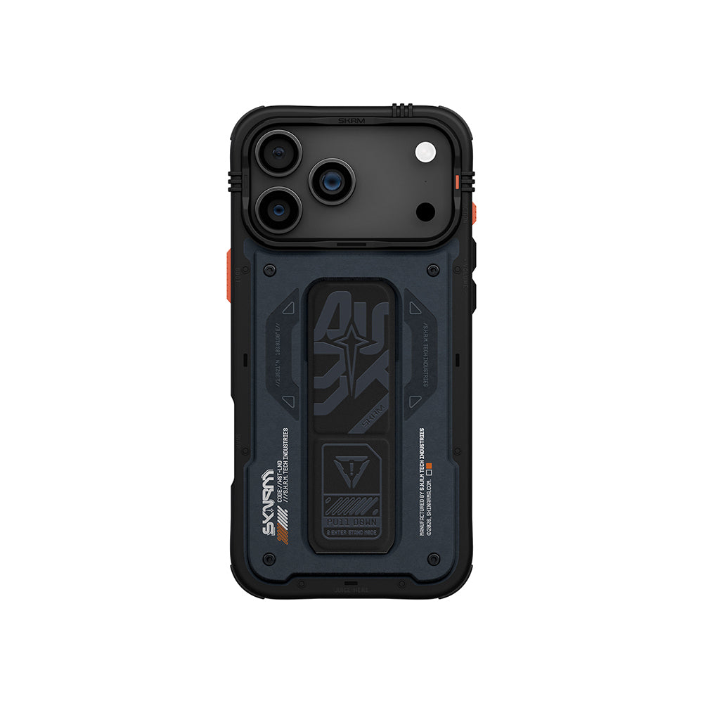 iPhone 17 Pro Max Kılıf Desenli Airbag Tasarımlı Standlı Skinarma Aegis Kılıf
