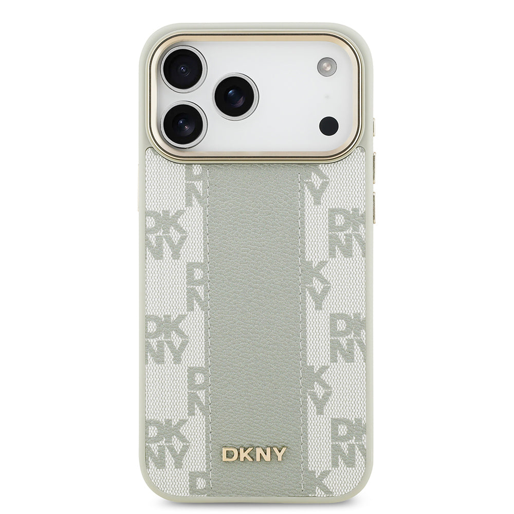 iPhone 17 Pro Max Kılıf DKNY Orijinal Lisanslı M-safe Şarj Özellikli 3D Yazılı Checkered Pattern Kılıf