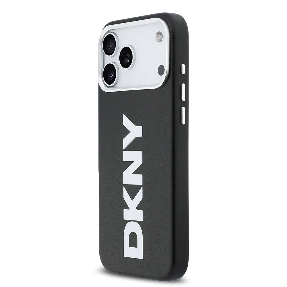 iPhone 17 Pro Max Kılıf DKNY Orjinal Lisanslı M-safe Şarj Özellikli PU Büyük Dikey Logolu Kılıf