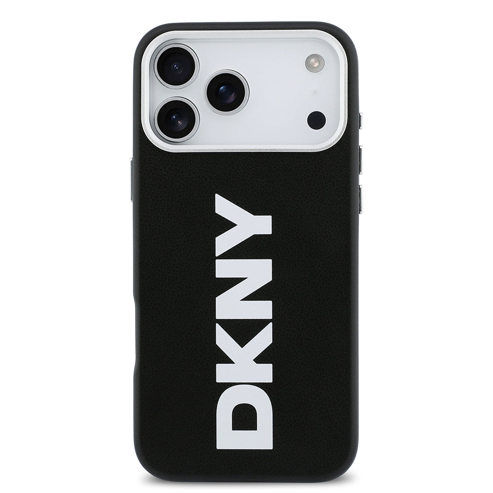 iPhone 17 Pro Max Kılıf DKNY Orjinal Lisanslı M-safe Şarj Özellikli PU Büyük Dikey Logolu Kılıf
