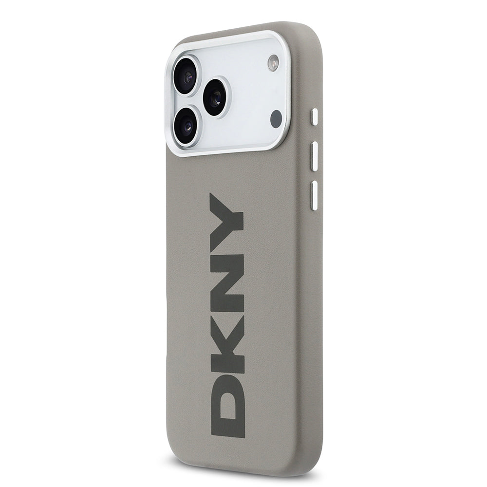 iPhone 17 Pro Max Kılıf DKNY Orjinal Lisanslı M-safe Şarj Özellikli PU Büyük Dikey Logolu Kılıf