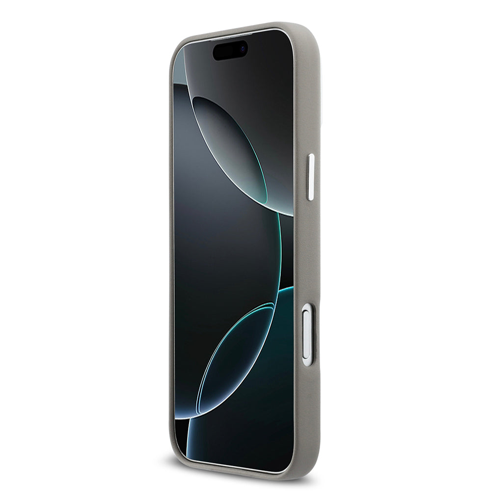 iPhone 17 Pro Max Kılıf DKNY Orjinal Lisanslı M-safe Şarj Özellikli PU Büyük Dikey Logolu Kılıf