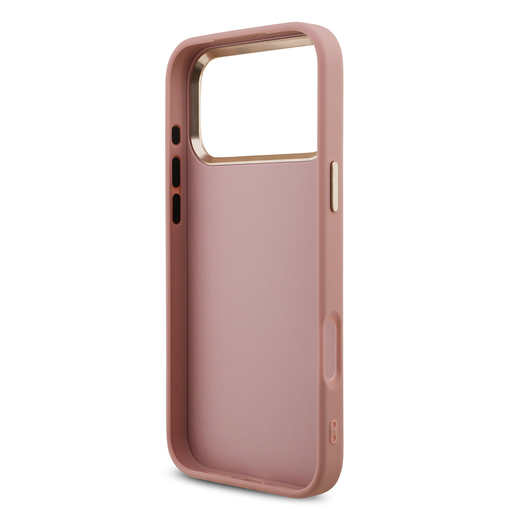 iPhone 17 Pro Max Kılıf Guess Orijinal Lisanslı 4G Büyük Metal Kamera Çerçeveli ve Logolu Glitter Kılıf