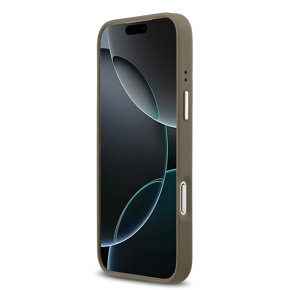 iPhone 17 Pro Max Kılıf Guess Orijinal Lisanslı Grained 4G Metal Büyük Logolu Kılıf