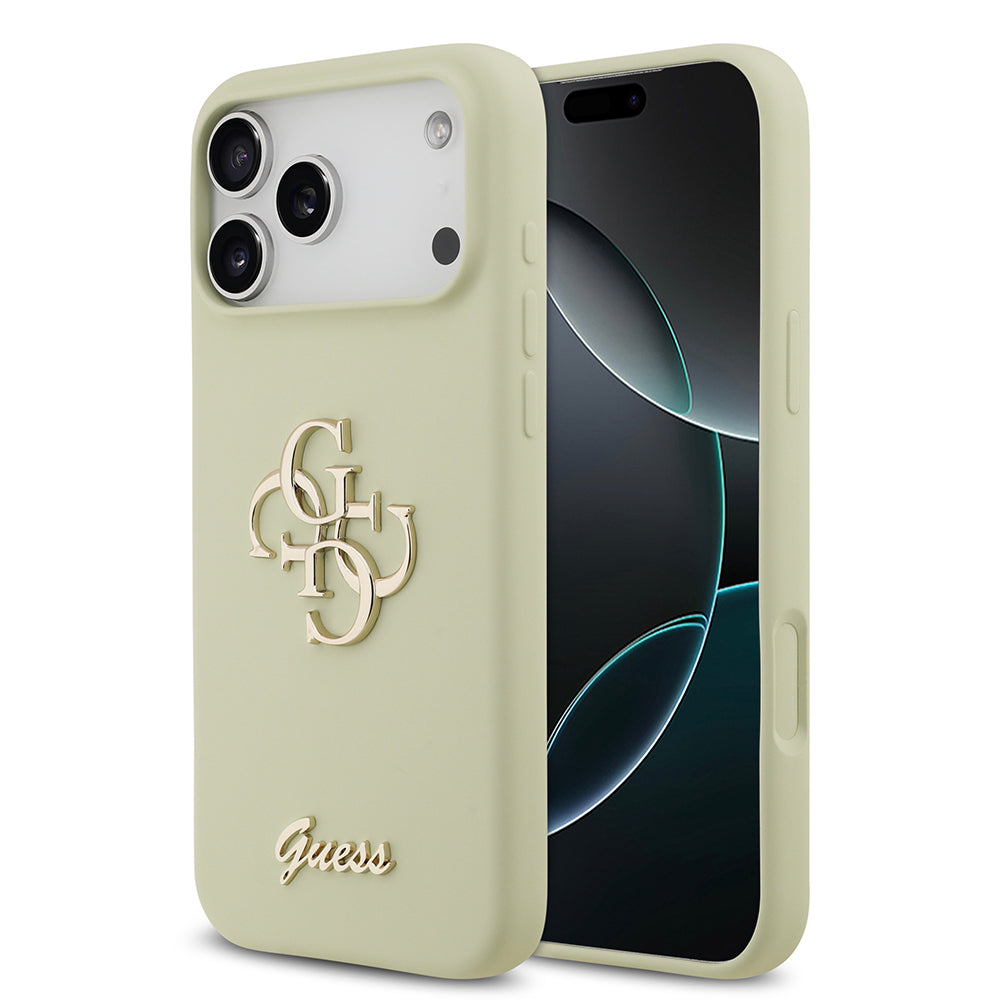 iPhone 17 Pro Max Kılıf Guess Orijinal Lisanslı Grained Yazı Logolu Kılıf