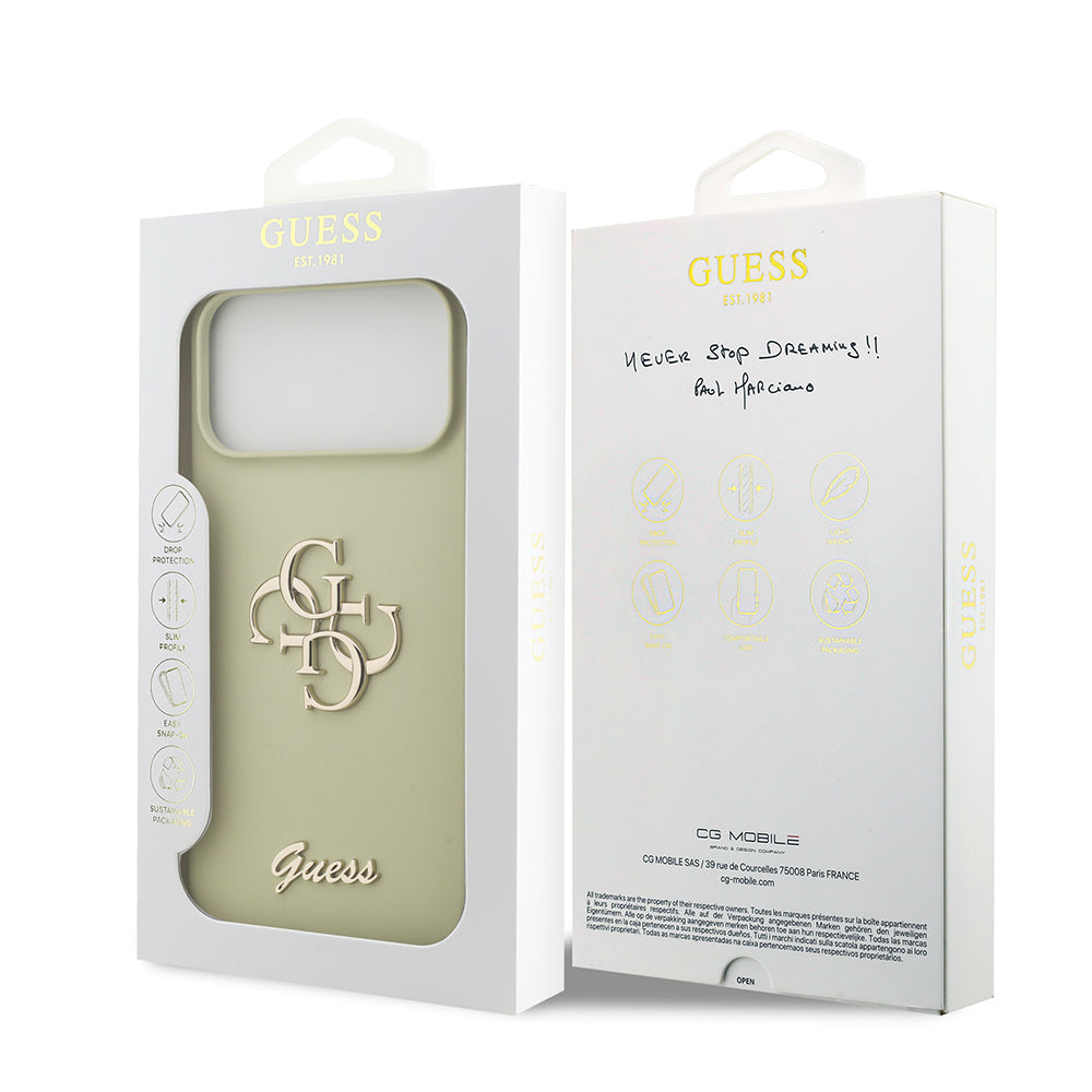 iPhone 17 Pro Max Kılıf Guess Orijinal Lisanslı Grained Yazı Logolu Kılıf
