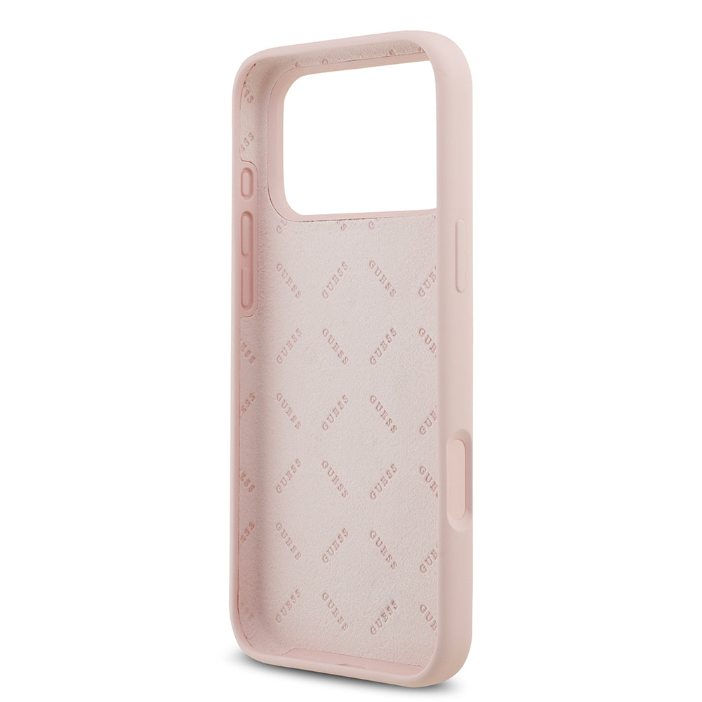 iPhone 17 Pro Max Kılıf Guess Orijinal Lisanslı Grained Yazı Logolu Kılıf
