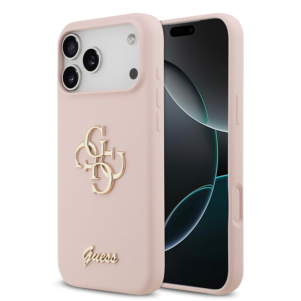 iPhone 17 Pro Max Kılıf Guess Orijinal Lisanslı Grained Yazı Logolu Kılıf