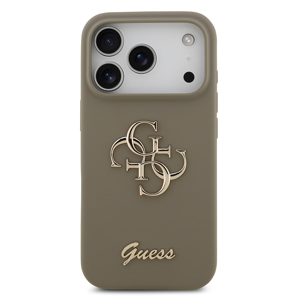 iPhone 17 Pro Max Kılıf Guess Orijinal Lisanslı Grained Yazı Logolu Kılıf