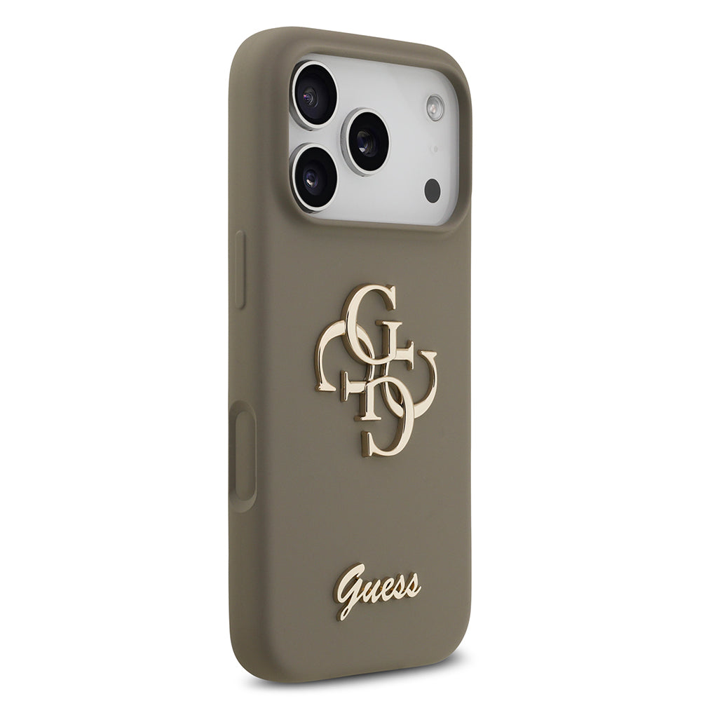 iPhone 17 Pro Max Kılıf Guess Orijinal Lisanslı Grained Yazı Logolu Kılıf