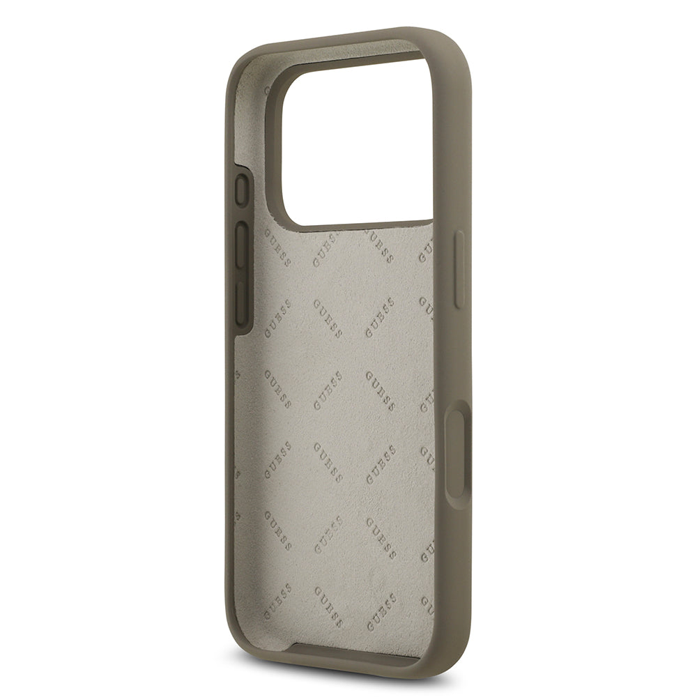 iPhone 17 Pro Max Kılıf Guess Orijinal Lisanslı Grained Yazı Logolu Kılıf