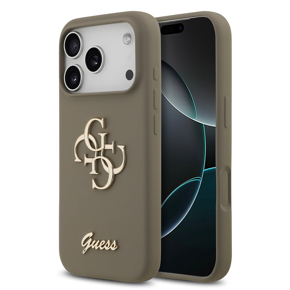 iPhone 17 Pro Max Kılıf Guess Orijinal Lisanslı Grained Yazı Logolu Kılıf