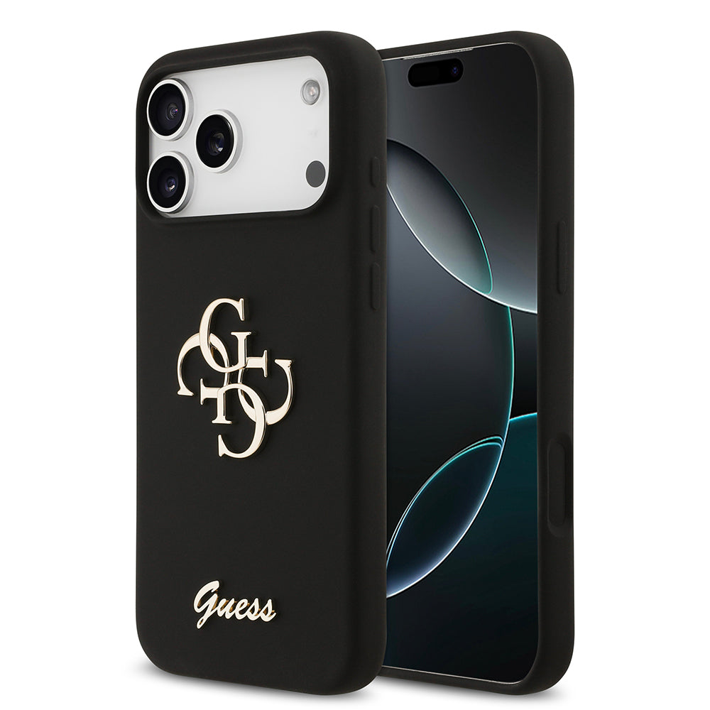 iPhone 17 Pro Max Kılıf Guess Orijinal Lisanslı Grained Yazı Logolu Kılıf