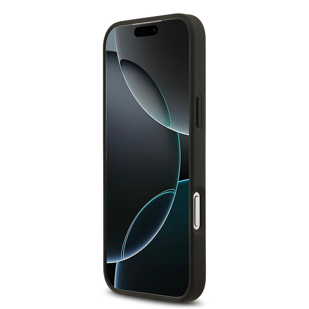 iPhone 17 Pro Max Kılıf Guess Orijinal Lisanslı Gül Baskılı Büyük Metal Logo Dizaynlı Kılıf