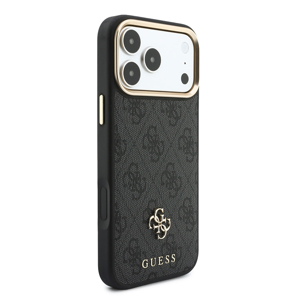 iPhone 17 Pro Max Kılıf Guess Orijinal Lisanslı M-safe Şarj Özellikli 4G Büyük Metal Logolu Kartlıklı Kılıf