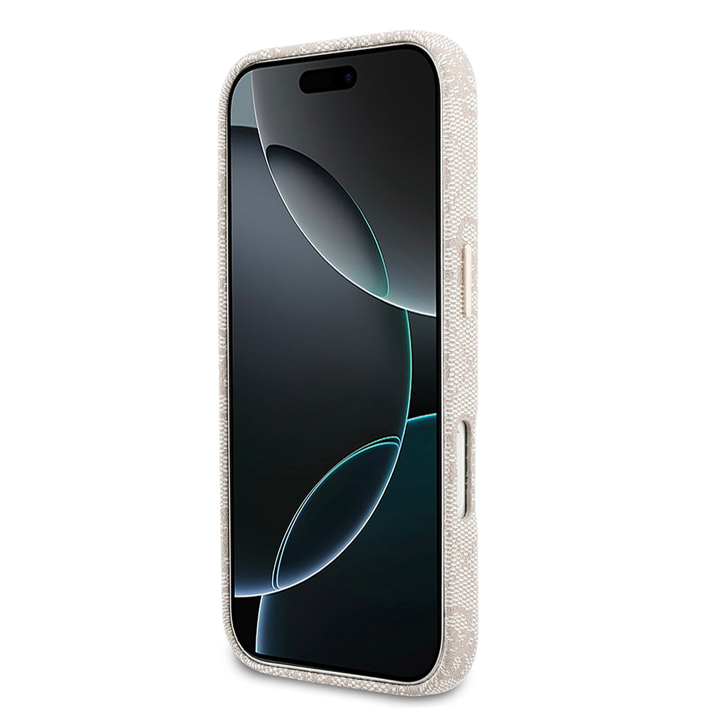 iPhone 17 Pro Max Kılıf Guess Orijinal Lisanslı M-safe Şarj Özellikli Script Yazı Logolu 4G Desenli Kılıf